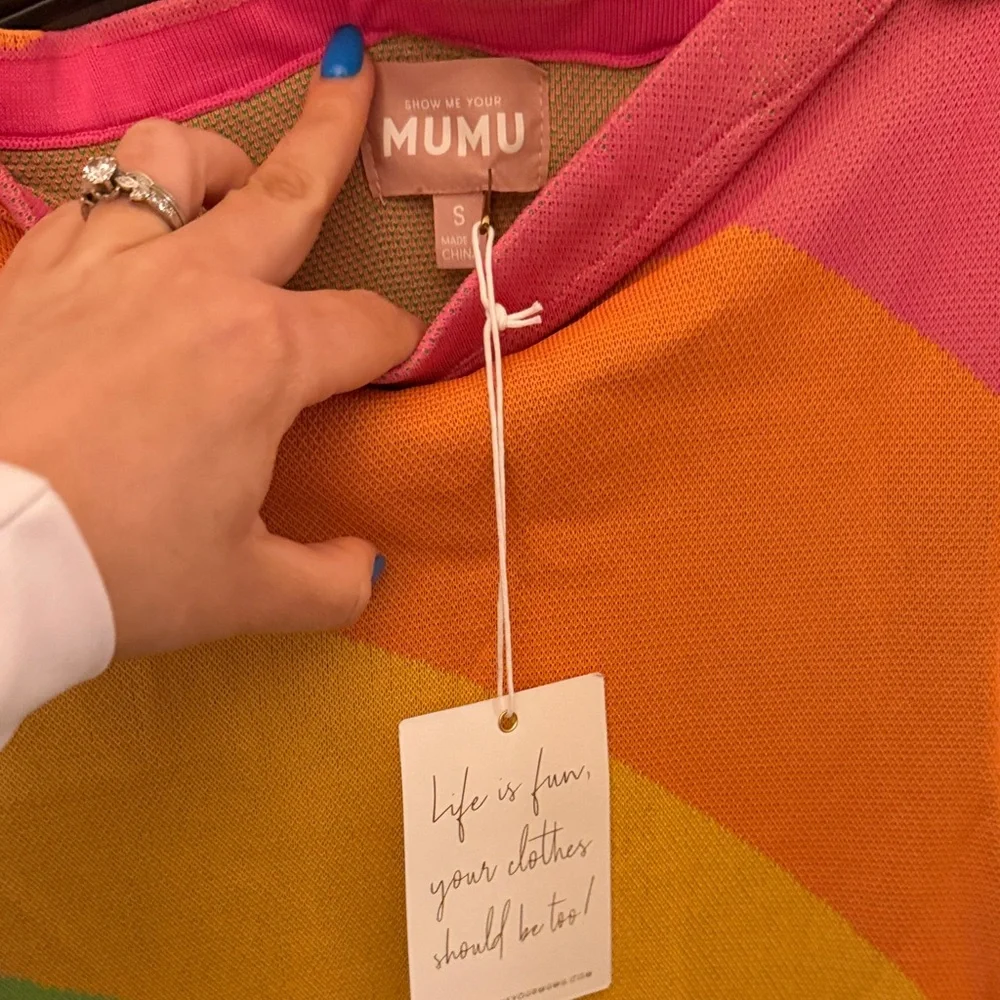 Show Me Your MuMu Vibrant Rainbow Maxi Dress - Picture 2 of 5